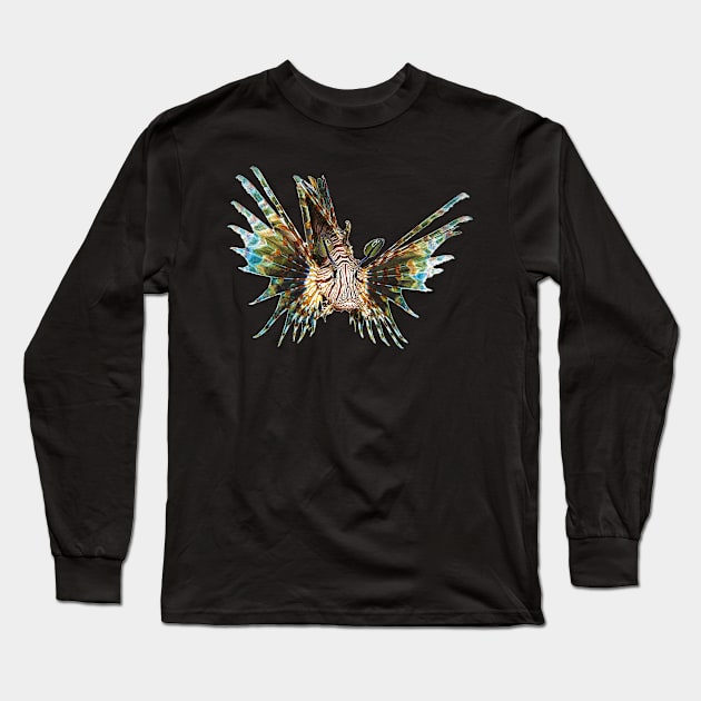 Lionfish | Underwater Art Floating Fish | Long Sleeve T-Shirt by Ute-Niemann